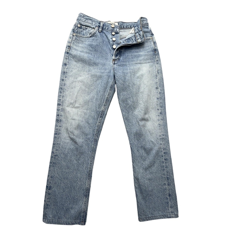 AGOLDE Riley High Rise Straight Crop Jeans Womens 25 27x26